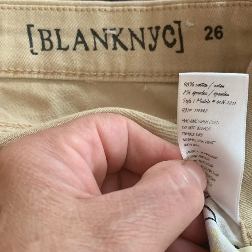 Blank NYC | Khaki Tan Skinny Cargo Zipper 6 Pocket Jeans Pants 26